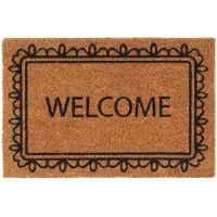 vidaXL Tapis de porte naturel 40x60 cm fibre de coco touffeté