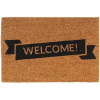 vidaXL Tapis de porte naturel 40x60 cm fibre de coco touffeté