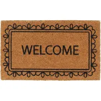 vidaXL Tapis de porte naturel 45x75 cm fibre de coco touffeté