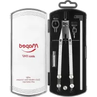 Maped Boîte à compas n° 421, noir, 5 pièces, Compas, Noir