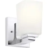 Kichler Applique de salle de bains Roehm, chrome poli, 1xG9x3W, métal, dimensions : 17,3 x 11,4 x 16,5 cm, IP44,