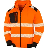 Result Sweat-shirt ? capuche de s?curit? recycl? Fluorescent Orange - Result R503X - Taille M