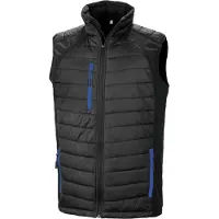 Result Gilet softshell rembourr? black compass recycl? Black/Royal Blue - Result R238X - Taille S