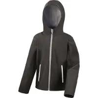 Result - Veste légère à capuche - Enfant Unisexe (13/14 ans) (Noir/Gris) - UTBC3251