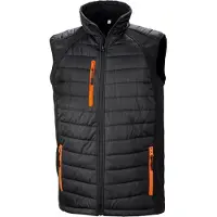 Result Gilet softshell rembourr? black compass recycl? Black/Orange - Result R238X - Taille XS