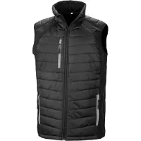 Result Gilet softshell rembourr? black compass recycl? Noir/Gris - Result R238X - Taille S