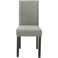 Intirilife 2x Housse Élastique Pour Chaise En Crème À Motifs Avec Une Surface D'assise De 38 À 45 Cm Et Une Hauteur D'appui De 45 À 65 Cm - Idéal Pour Les Fêtes, Mariages, Hôtels Ou À La Maison