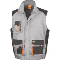 Result Gilet de travail sans manches multipoches Result LITE Gris / Noir XL