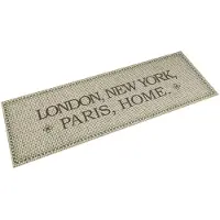 vidaXL Tapis de cuisine lavable imprimé Home capitales 45x150 cm