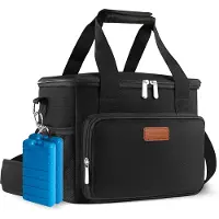 Travelhawk Cool Bag - Cool Bags - Cool Bag Lunch - 4 Layer Insulated Cool Bag - Lunch Bag - 15 litres - Black