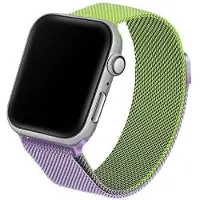 Beline pasek Apple Watch Steel 38/40/41mm zielono-purpurowy green/purple (Acier inoxydable), Sangles de montre, Vert, Violet
