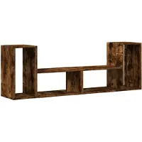 vidaXL Armoires TV 2 pcs. Chêne fumé 75x30x50 cm Matériau dérivé du bois
