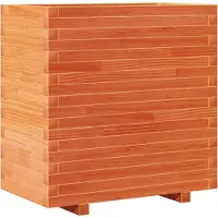 vidaXL Jardinière cire marron 70x40x72 cm bois de pin massif