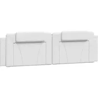 vidaXL Coussin de tête de lit "Viana" blanc 180 cm similicuir