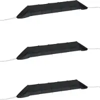 vidaXL Tunnel en filet 3 pcs. noir acier et polyéthylène