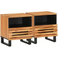 vidaXL Tables de chevet 2 pcs 40x34x46 cm bois d'acacia massif
