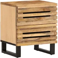 vidaXL Table de chevet 40x34x46 cm bois de manguier massif brut