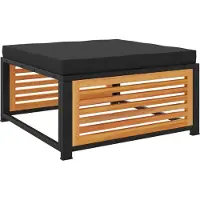 vidaXL Tabouret de jardin avec coussin 68x68x30cm bois massif d'acacia