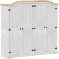 vidaXL Armoire Corona blanc 194x52x186 cm Pin massif