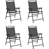 vidaXL 3157287, Terrasse, Assise rembourrée, Acier, Textile, Gris, 110 kg, 610 mm