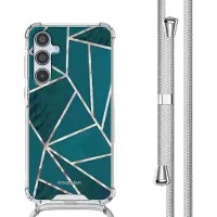 IMoshion Coque Design avec cordon pour Samsung Galaxy A35 - Petrol Green Graphic