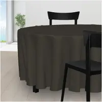 Soleil D Ocre Serviettes de table Nappes, Sets de table ALIX - Marron - Diam 180 cm