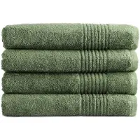 PHLOX Supreme XL Towels 70x140 - set of 4 - Heavy quality 600 g/m2 - Old Green