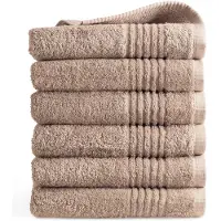 PHLOX Supreme Towels 50x100 - set of 6 - Heavy quality 600 g/m2 - Sand