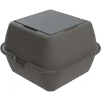 Koziol boîte à hamburgers réutilisable MEET BURGER, plastique (PP), gris anthracite, 12 pièces