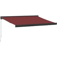 vidaXL Auvent manuel rouge vin 300x250 cm