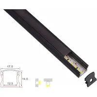 Livolo Structure de profil | 2 mètres | Loi | Noir | 17,5 x 14,5 | ÉPI
