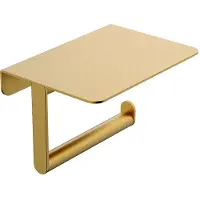 Wiesbaden Alonzo porte-rouleau de papier toilette avec tablette laiton brossé PVD 28.7063