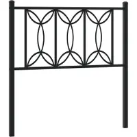 vidaXL Tête de lit métal noir 90 cm