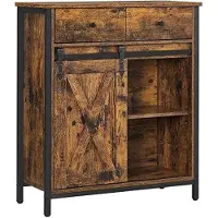 Vasagle COBADO Armoire de rangement : Style industriel avec tiroir et porte coulissante