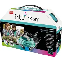 Fitt Kit de tuyau d'arrosage avec pistolet à jets multiples et raccords IKON KIT - 10 m. Aquamarine