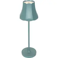 QAZQA Lampe de table rétro bleu minéral rechargeable IP44 - Granny