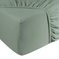 DoubleDry Drap-housse Jersey DoubleDry 180x200 cm - 100% coton - Doux et agréable pour la peau - Elastique autour - Vieux Vert