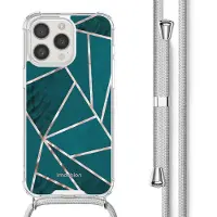 IMoshion Coque Design avec cordon pour Apple iPhone 15 Pro Max - Petrol Green Graphic