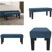 vidaXL Banc Bleu foncé 70x30x30 cm Velours