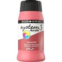 Daler Rowney System3 Peinture acrylique Fluorescent Red 500 ml 1 pc