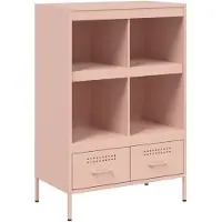 vidaXL Highboard rose 68x39x101,5 cm acier