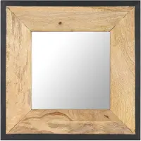 vidaXL Miroir 50x50 cm Mango bois massif