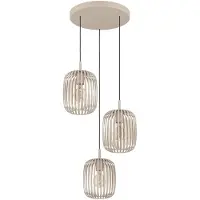 Eglo Suspension - couleur sable - 46 x 110 cm - métal - 3 ampoules