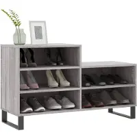 vidaXL Armoire à chaussures Sonoma gris 102x36x60 cm Bois d'ingénierie