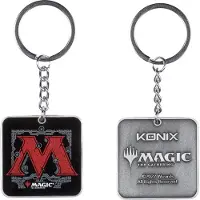 Konix Femmes, Porte-clés, Magic the Gathering porte-clés Logo M, Rouge, Noir