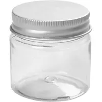 Creativ Company Pot en plastique avec bouchon à vis, H 45 mm, D : 44 mm, 10pcs, 50 ml