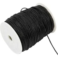 Creativ Company Cordon en coton, Accessoires de couture, Noir