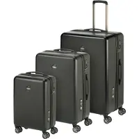 Princess Traveller Prinzessinreisende PT01 Deluxe Kofferset - Pitch Black - SML, Valise, Noir