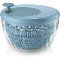 Guzzini - Kitchen Active Design, Spin&Store, Centrifugeuse à Salade avec Couvercle - Celeste Mat, Ø 26 x h19 cm - 170900134, Bleu