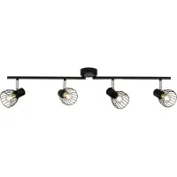 Brilliant Tube spot Blacky | spot de plafond moderne | métal | noir | orientable | 4-flamme | 4x E14 max. 40 W